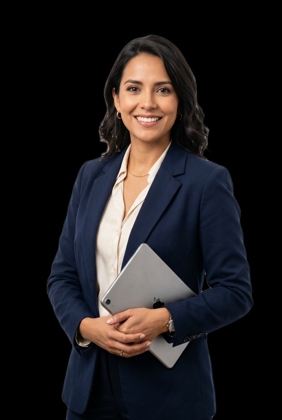 Profesional de marketing listo para activar tu marca